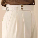 Casual High-waisted Men's Business Paris Button Straight Leg Neapolitan Sag Wear Pants Prendersons