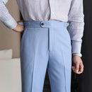 Casual High-waisted Men's Non-ironing Elastic Hanging Pants Naples Solid Color Dress Pants Prendersons