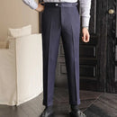 Casual High-waisted Men's Non-ironing Elastic Hanging Pants Naples Solid Color Dress Pants Prendersons