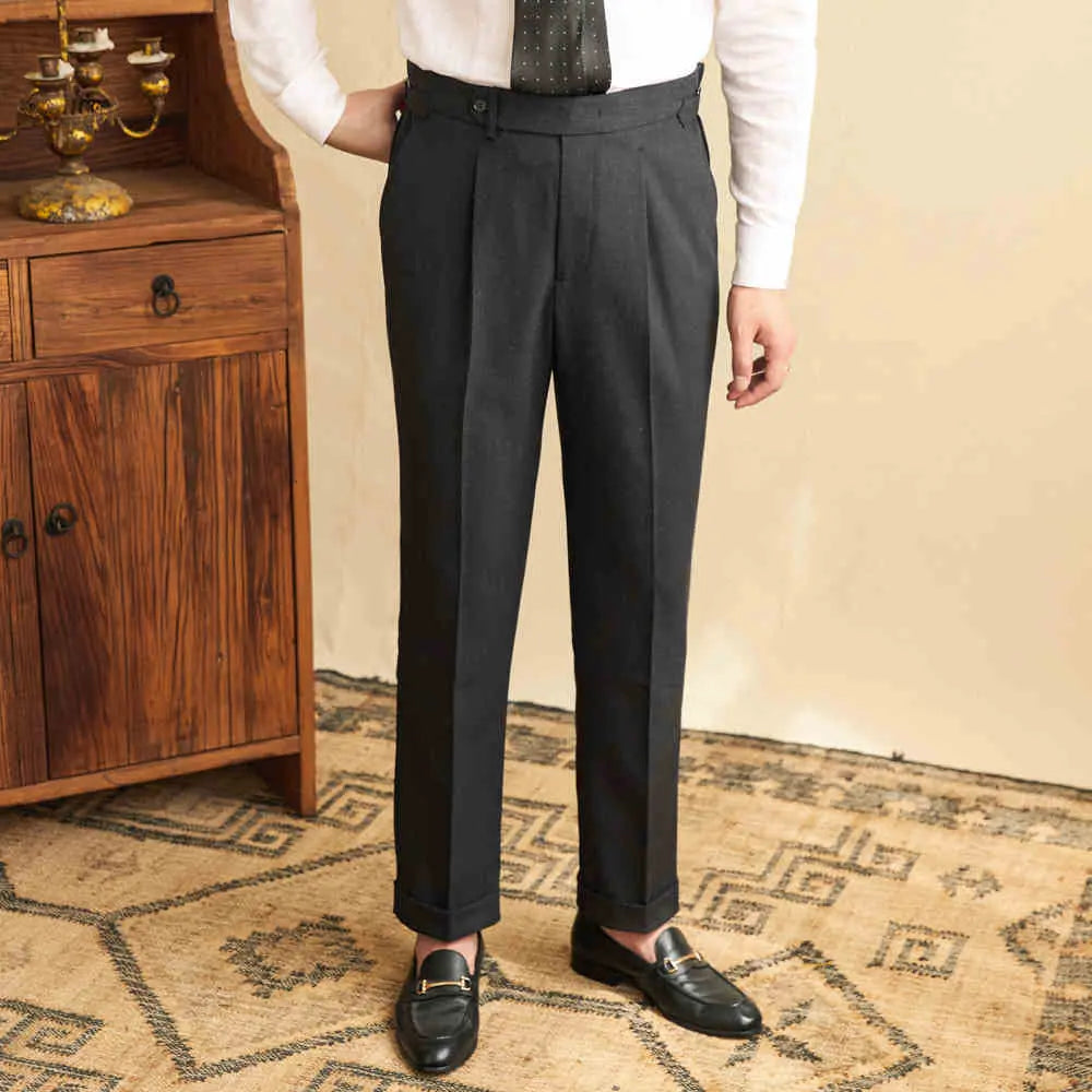 Casual High-waisted Trousers Linen Breathable High Pants Prendersons