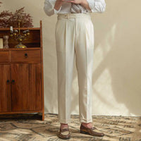 Casual High-waisted Trousers Linen Breathable High Pants Prendersons