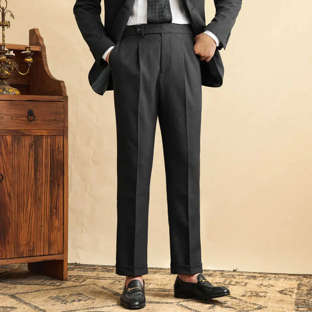 Casual High-waisted Trousers Linen Breathable High Pants Prendersons