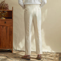 Casual High-waisted Trousers Linen Breathable High Pants Prendersons