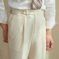 Casual High-waisted Trousers Linen Breathable High Pants Prendersons