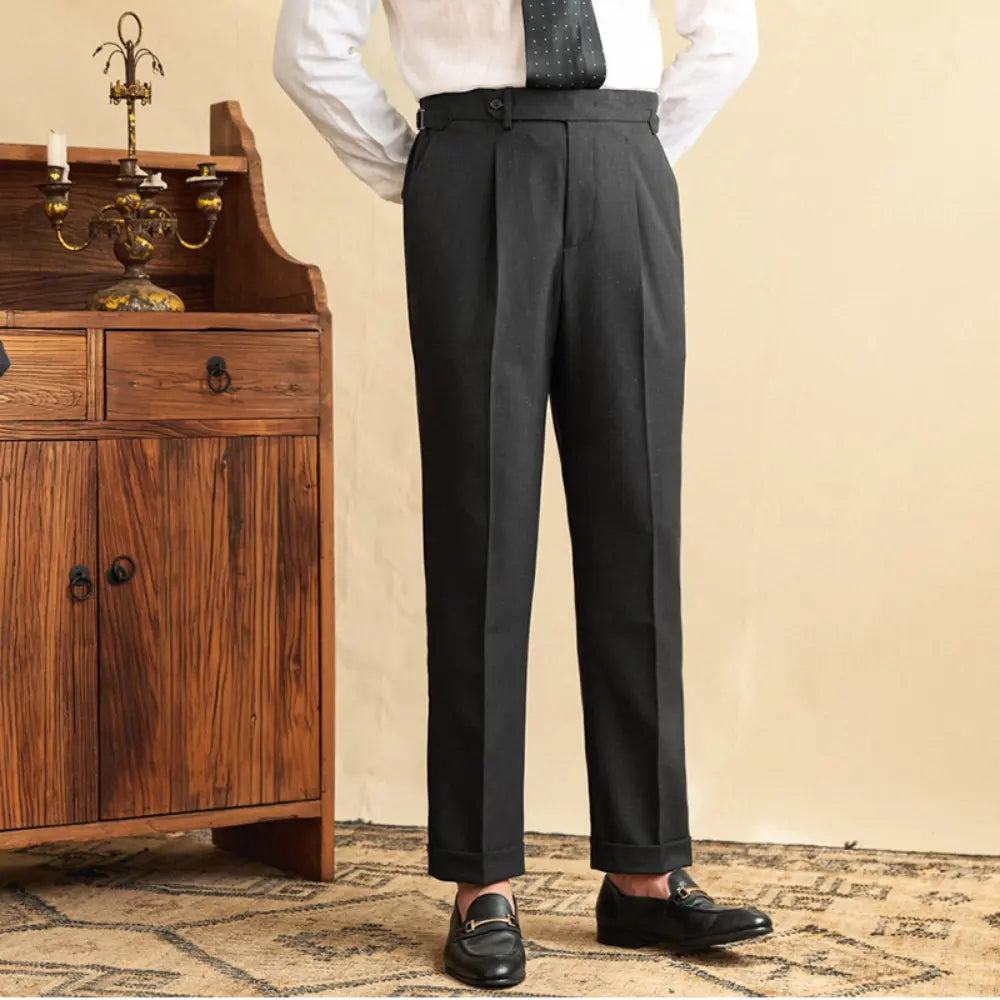 Casual High-waisted Trousers Linen Breathable High Pants Prendersons