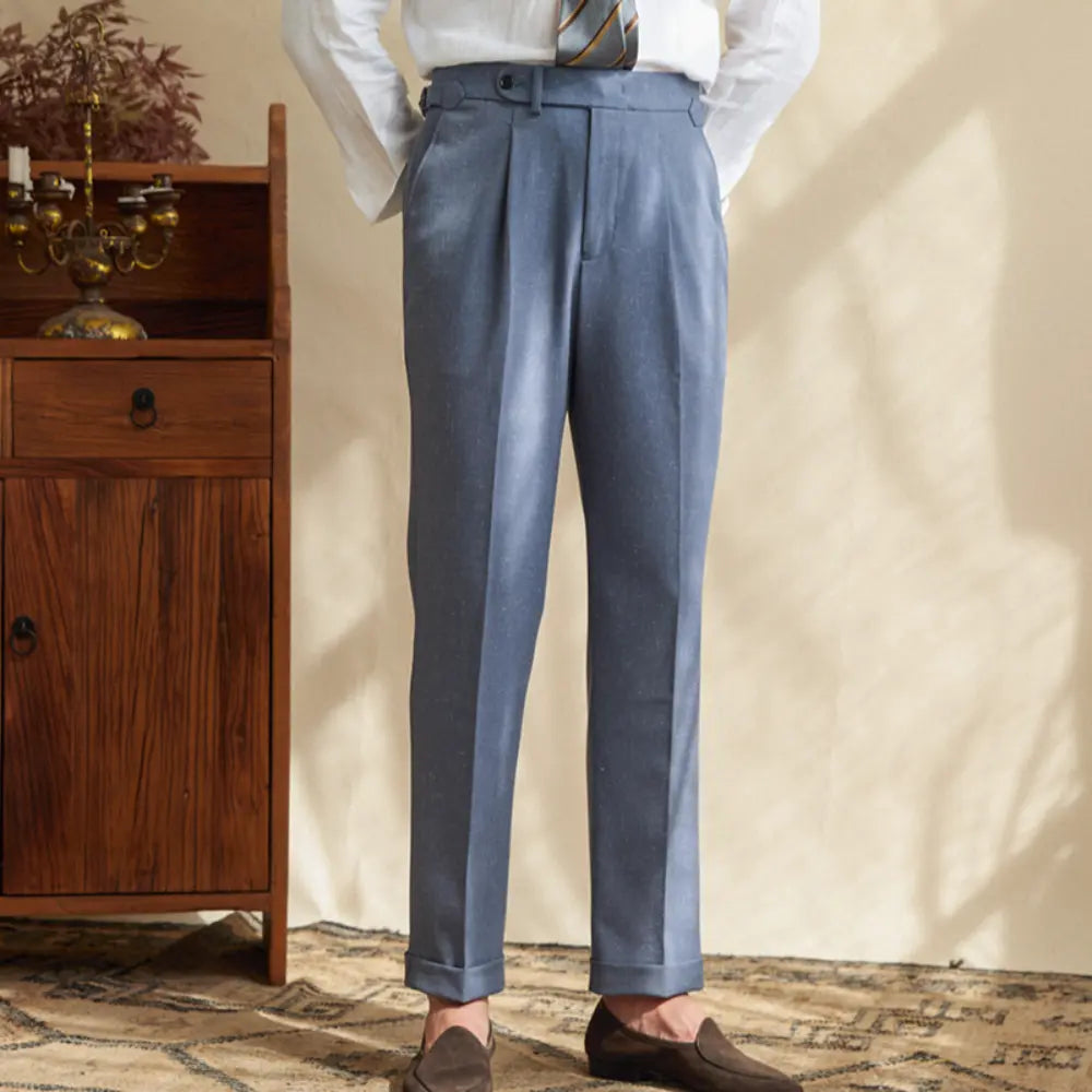 Casual High-waisted Trousers Linen Breathable High Pants Prendersons