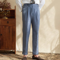 Casual High-waisted Trousers Linen Breathable High Pants Prendersons