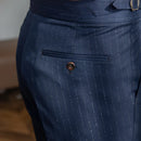 Casual High Waist Men's Straight Striped Non-iron Pants Prendersons