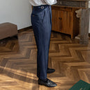 Casual High Waist Men's Straight Striped Non-iron Pants Prendersons
