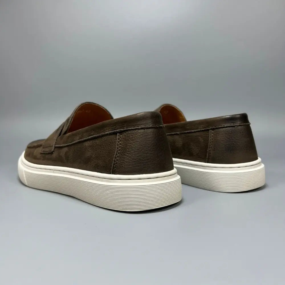 Casual Men's Genuine Retro Soft Bottom Calf Leather Shoes Prendersons
