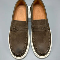 Casual Men's Genuine Retro Soft Bottom Calf Leather Shoes Prendersons