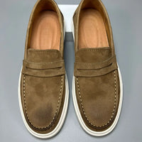 Casual Men's Genuine Retro Soft Bottom Calf Leather Shoes Prendersons