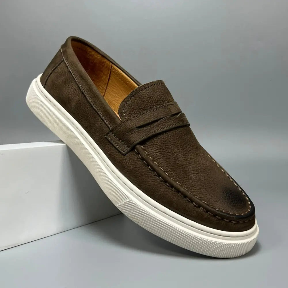 Casual Men's Genuine Retro Soft Bottom Calf Leather Shoes Prendersons