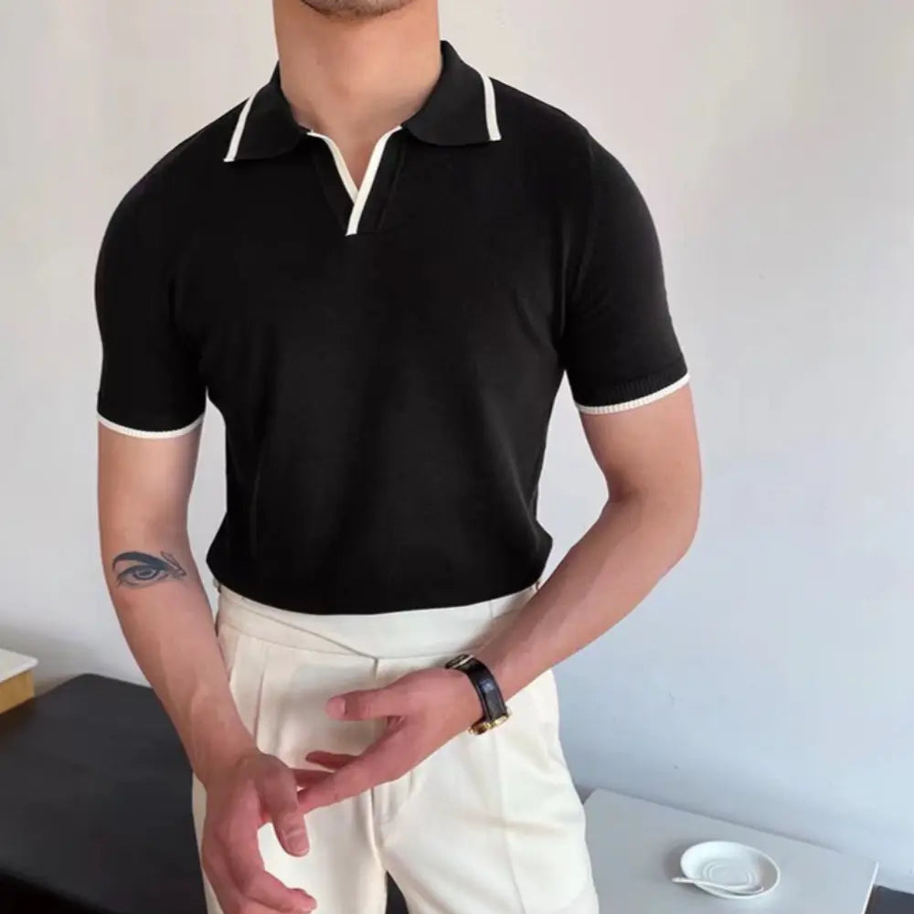 Old Money style men’s polo