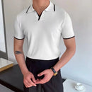 Slim fit striped polo shirt men