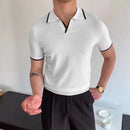Casual striped polo shirt men