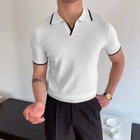Casual striped polo shirt men