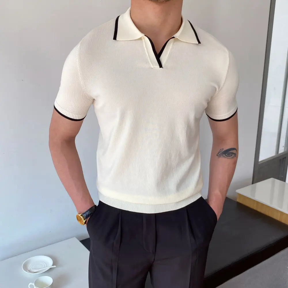 Old Money style men’s polo