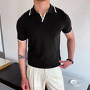 Casual striped polo shirt men