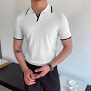 Slim fit striped polo shirt men
