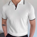 Slim Fit Striped Casual Polo Shirts for Men