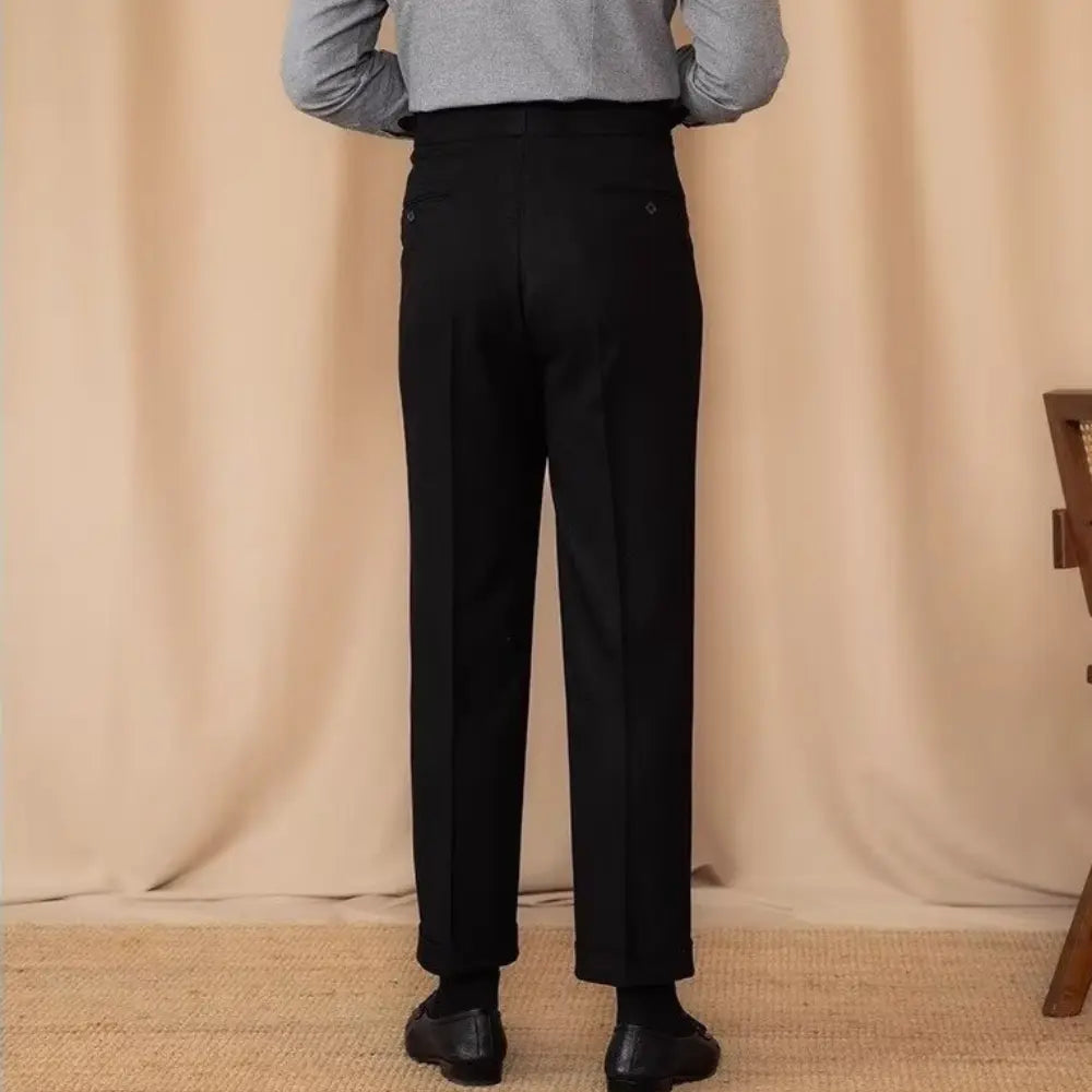 Black slim fit trousers
