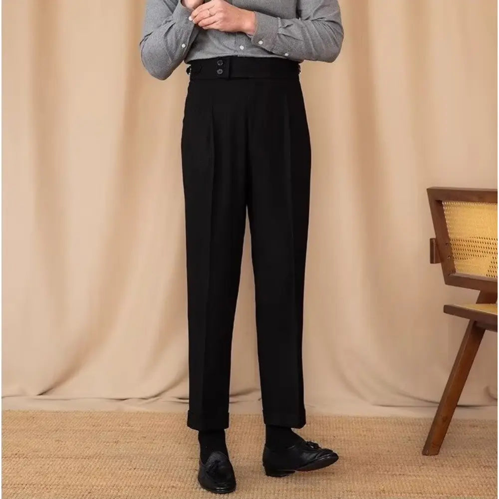 Formal straight-leg pants