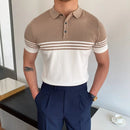 Men’s slim fit striped polo