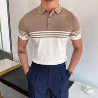 Men’s slim fit striped polo