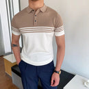 Casual men’s striped summer polo