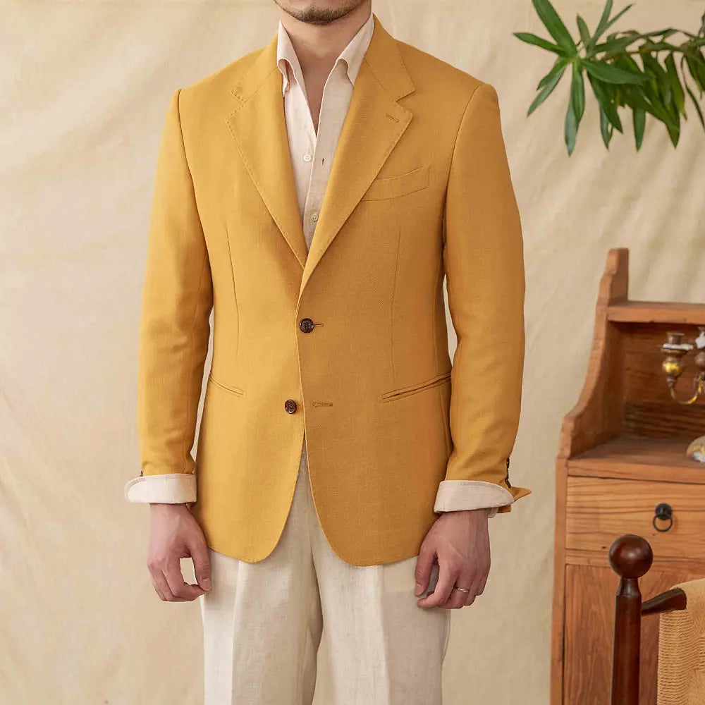 Casual Suit Natural Linen Jacket Men – Natural | Lightweight & Breathable | Old Money Menswear