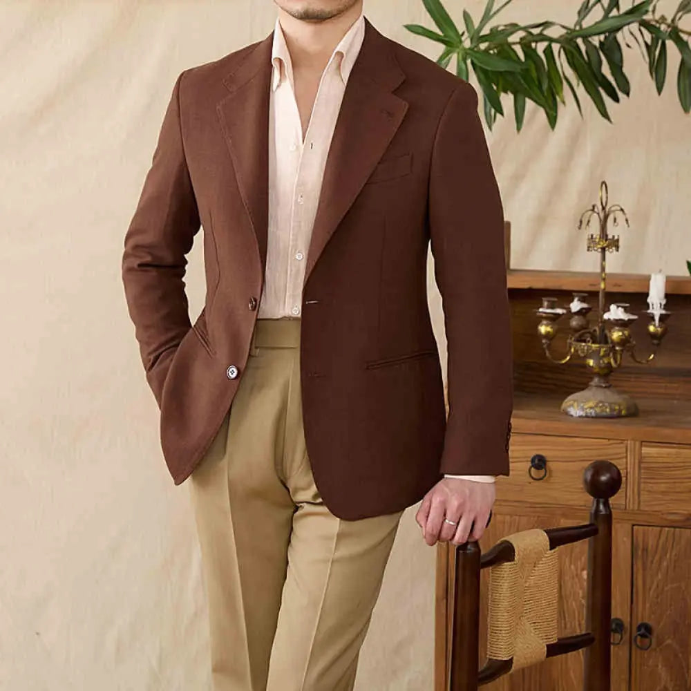 Casual Suit Natural Linen Jacket Men – Natural | Lightweight & Breathable | Old Money Menswear