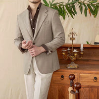 Casual Suit Natural Linen Half Lining Thin Breathable Jacket Prendersons
