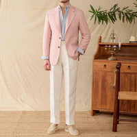 Casual Suit Natural Linen Half Lining Thin Breathable Jacket Prendersons