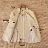 Casual Suit Natural Linen Half Lining Thin Breathable Jacket Prendersons