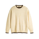 Color-block Crew Neck Sweater Men's Knitted Shirt Top – Grey, Beige & Wine Red | Leisurewear | Japanese Retro Style Prendersons