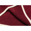 Color-block Crew Neck Sweater Men's Knitted Shirt Top – Grey, Beige & Wine Red | Leisurewear | Japanese Retro Style Prendersons
