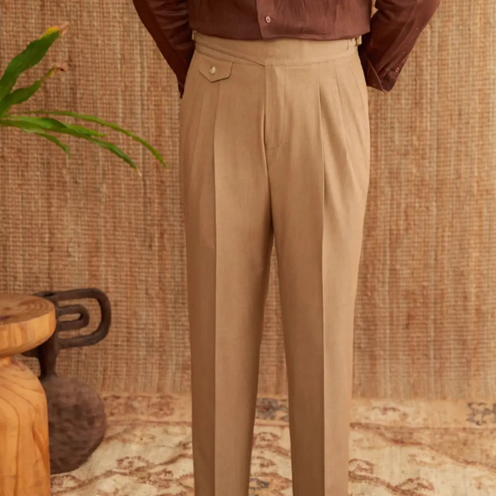 Slim Fit Wrinkle-Resistant Trousers – Charcoal | Banquet Ready | Casual Pants For Men