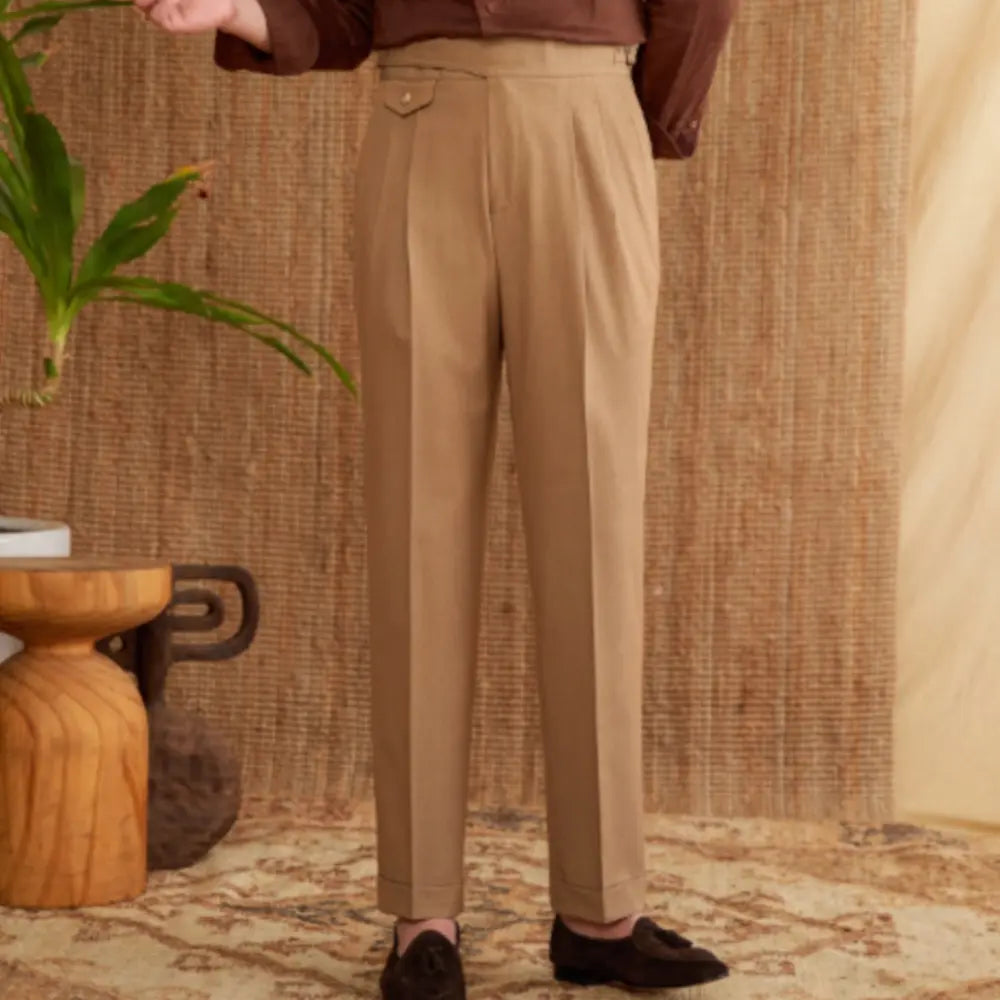 Slim Fit Wrinkle-Resistant Trousers – Charcoal | Banquet Ready | Casual Pants For Men