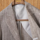 Cotton And Linen Herringbone Business Gentleman Half Lining Suit Jacket Prendersons