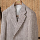 Cotton And Linen Herringbone Business Gentleman Half Lining Suit Jacket Prendersons