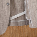 Cotton And Linen Herringbone Business Gentleman Half Lining Suit Jacket Prendersons