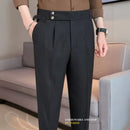 Cotton And Linen Texture Fabric Casual Suit Pants Prendersons