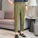 Cotton And Linen Texture Fabric Casual Suit Pants Prendersons