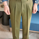 Cotton And Linen Texture Fabric Casual Suit Pants Prendersons