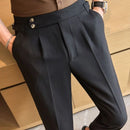 Cotton And Linen Texture Fabric Casual Suit Pants Prendersons