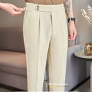 Cotton And Linen Texture Fabric Casual Suit Pants Prendersons