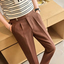 Cotton And Linen Texture Fabric Casual Suit Pants Prendersons