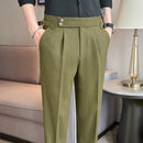 Cotton And Linen Texture Fabric Casual Suit Pants Prendersons