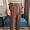 Cotton And Linen Texture Fabric Casual Suit Pants Prendersons
